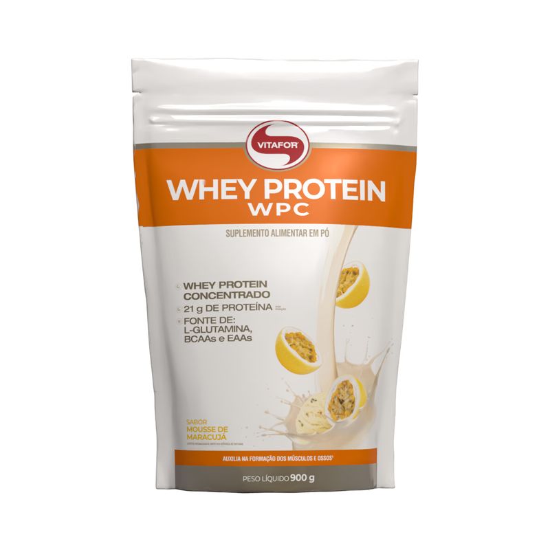 Whey Protein WPC - Pouch 900g Mousse de Maracujá